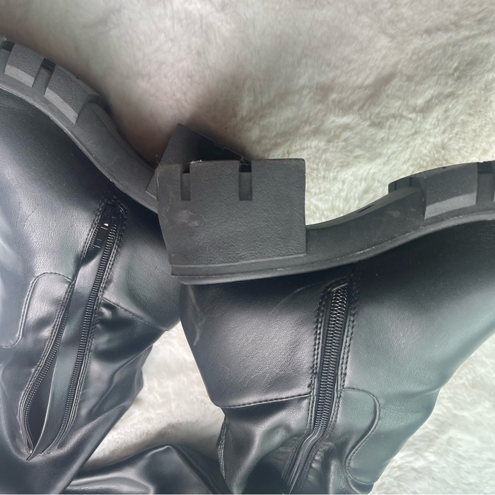 Steven Over the Knee Black Boots 9 - Picture 3 of 7